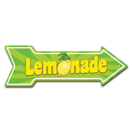 Signmission Lemonade Arrow Sign Funny Home Decor 24in Wide P-ARROW8-999778